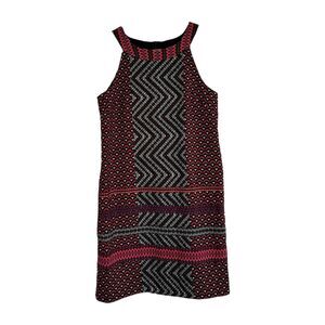 London Times Multicolor Patterned Sleeveless Dress, Size 8, Pre-owned